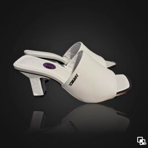 DKNY White Women's Heeled Mules